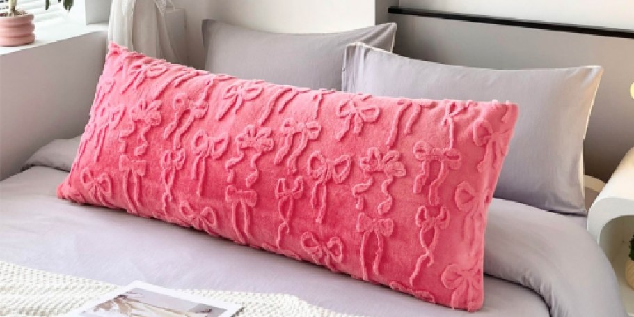 These Under $15 Walmart Bow Body Pillows Are Great for Dorms!