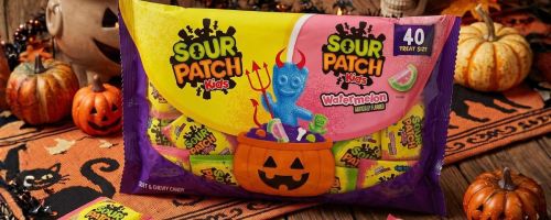 Sour Patch Kids Halloween 40-Count Variety Pack in Halloween display