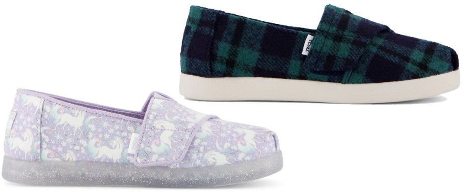 unicorn and plaid print sneakers