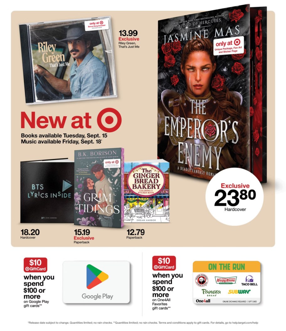 page from Target ad