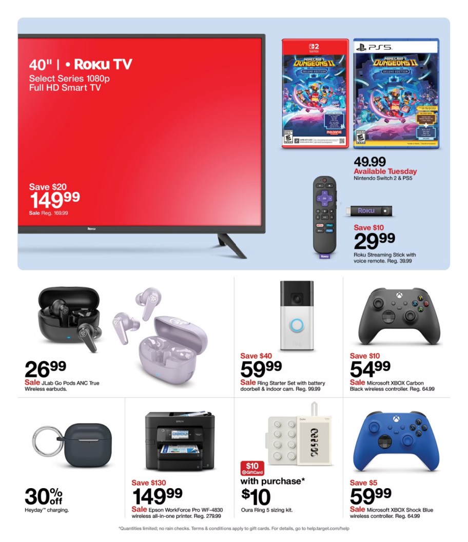 page from Target ad