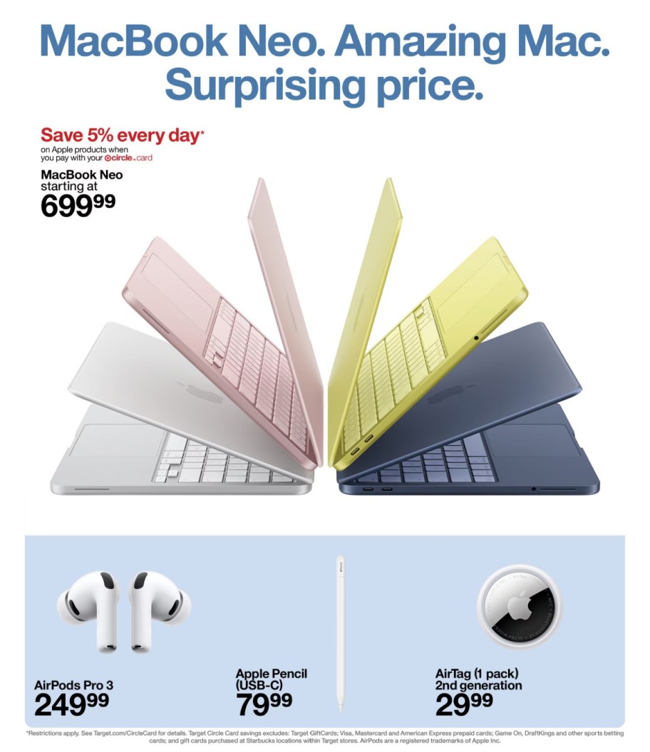 page from Target ad
