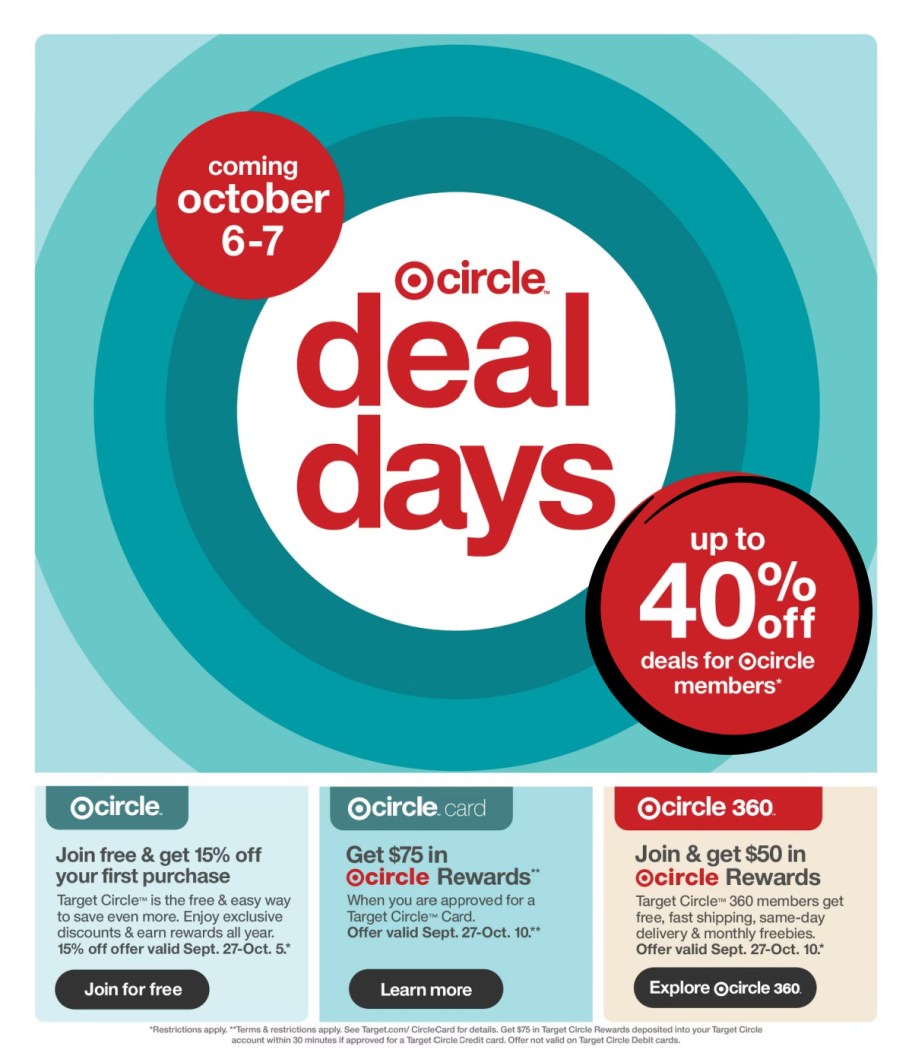 page from Target ad