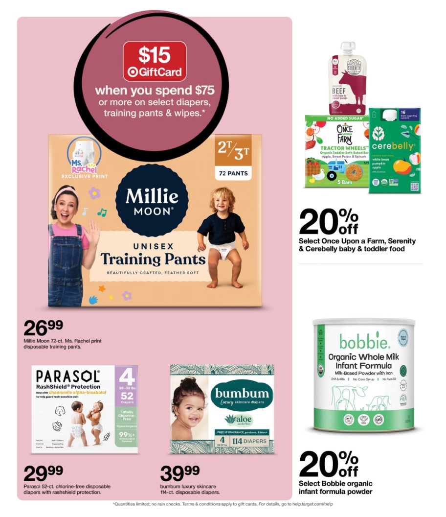 page from Target ad