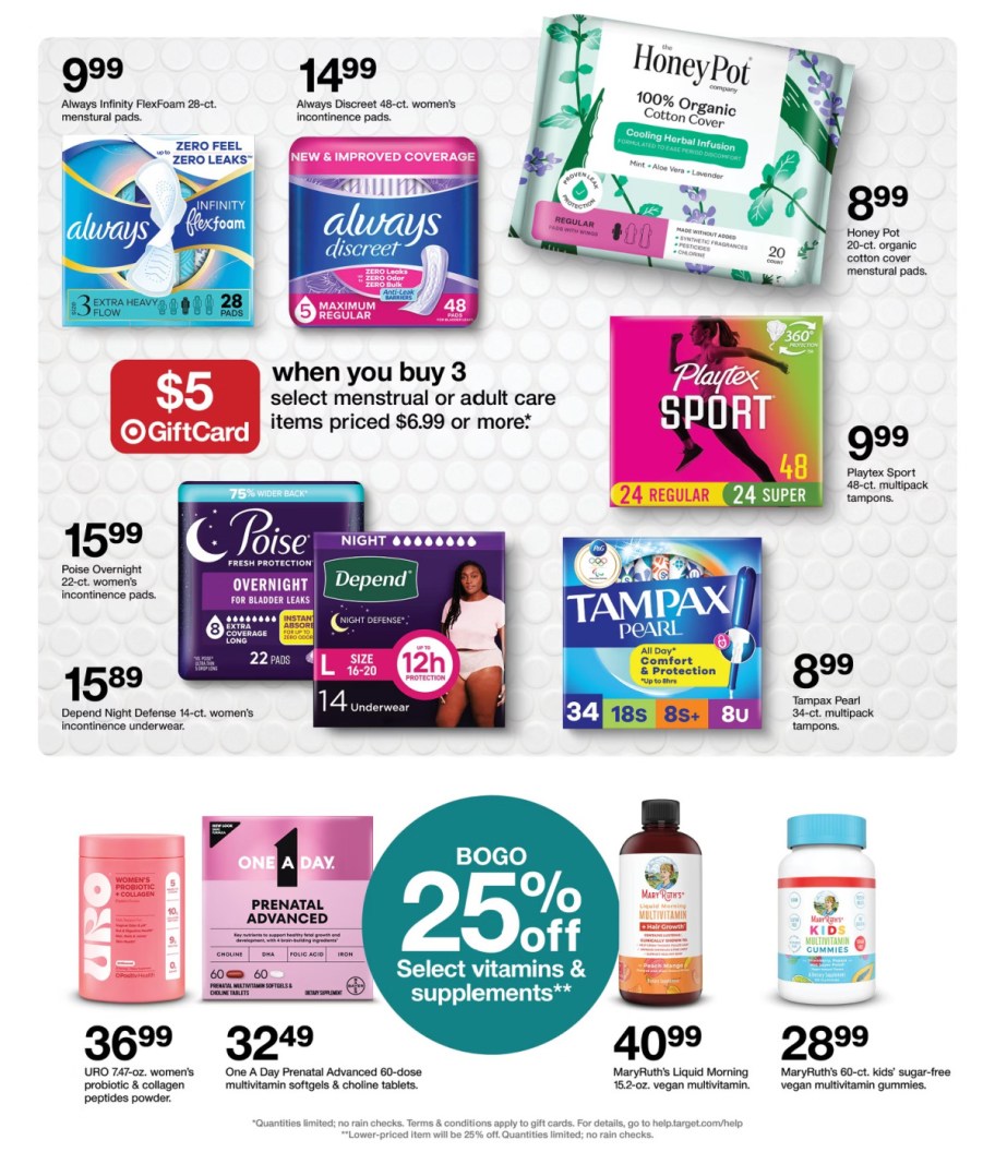 page from Target ad