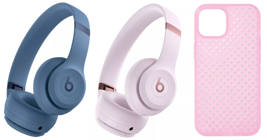 headphones and phone case