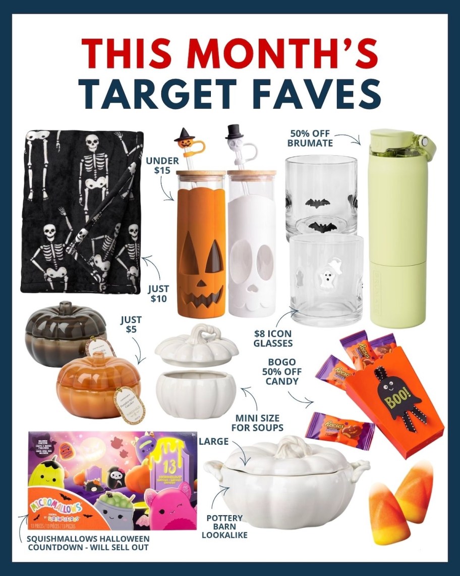 this month's target faves collage of various items