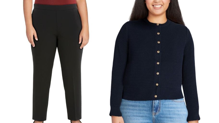 Time and Tru pants and cardigan