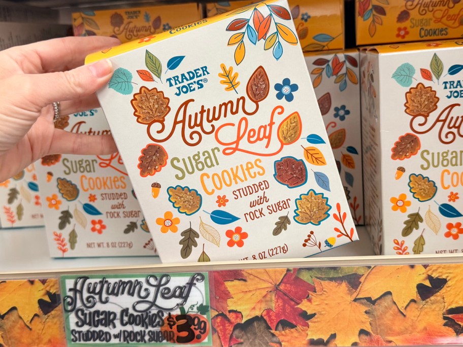 Trader Joe's Autumn Leaf Sugar Cookies Studded with Rock Sugar
