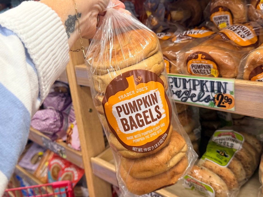Trader Joe's Pumpkin Bagels
