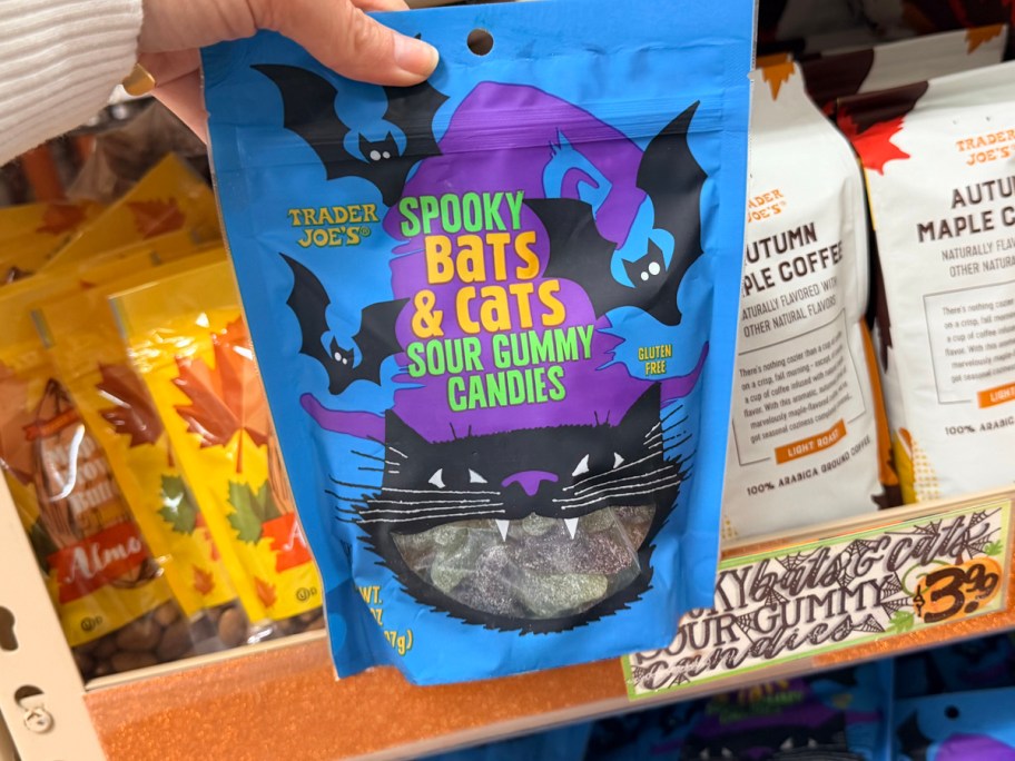 Trader Joe's Spooky Bats & Cats Sour Gummy Candies 