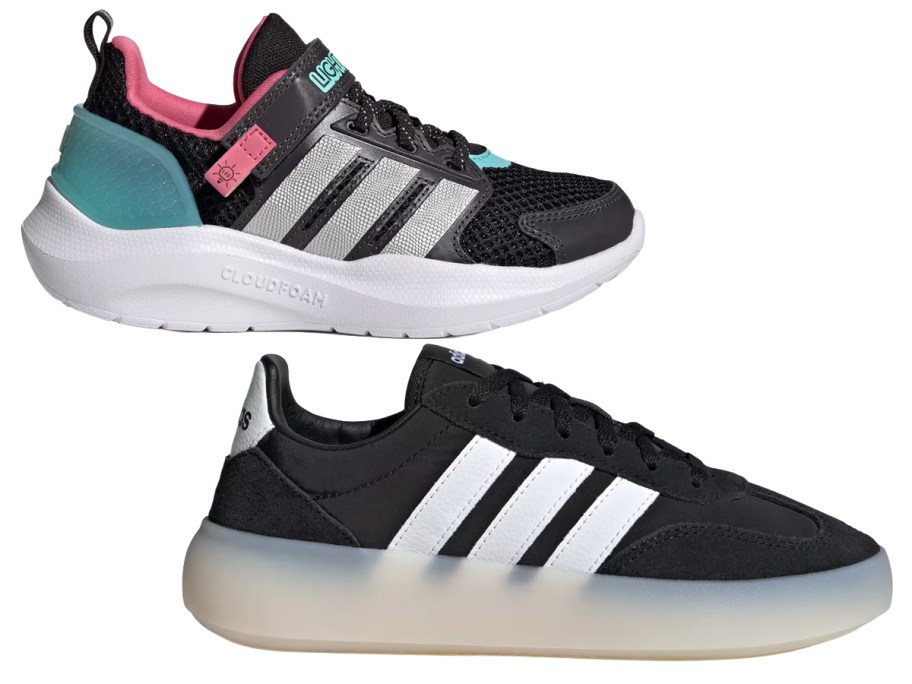 Two pairs of Adidas Kids Shoes