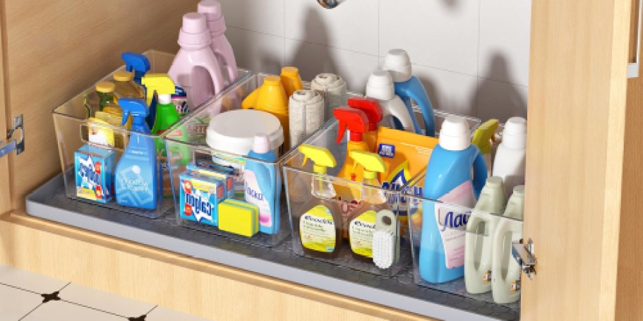 Under Sink Mat w/ Four Storage Bins Just $14.99 on Amazon (Reg. $40)