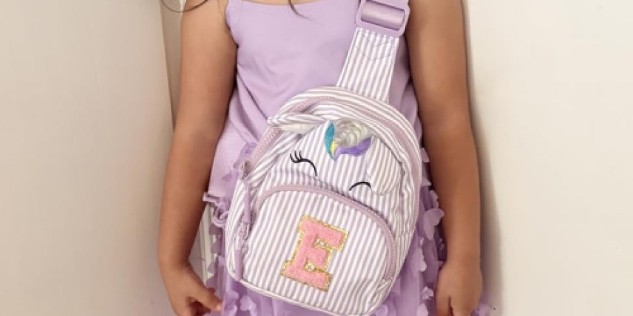 Girls Unicorn Initial Sling Bags Only $7.97 on Amazon (Reg. $15)