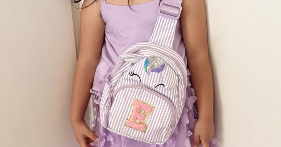 Girls Unicorn Initial Sling Bags Only $7.97 on Amazon (Reg. $15)