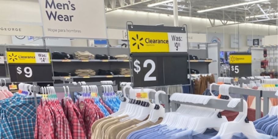 Walmart Men’s Clearance Clothing Starts UNDER $2 (Reg. $10)