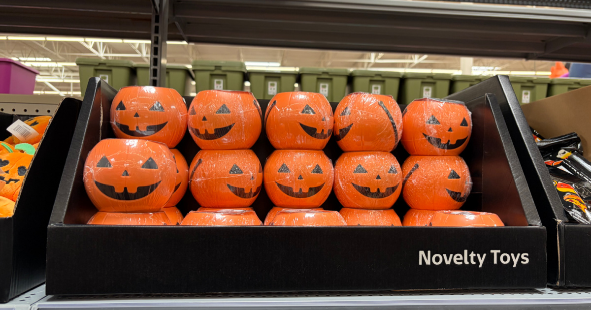 Jack-o’-Lantern Treat Pail w/ 18 Halloween Squishies Only $4.52 on Walmart.com