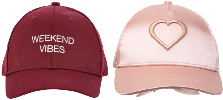 Weekend Academy Girls' Hat and Wonder Nation Girls' Satin Heart Baseball Hat