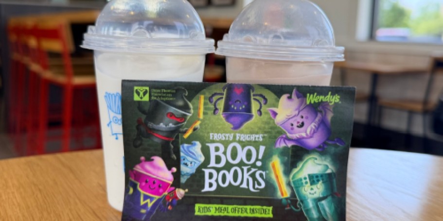 They’re Back! $1 Wendy’s Boo Books w/ 5 Free Frosty Jr. Coupons + $1.99 Kids Meal Offer