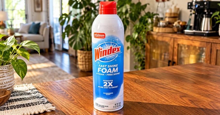 Windex Fast Shine Foam Glass Cleaner Just $2 Shipped on Amazon