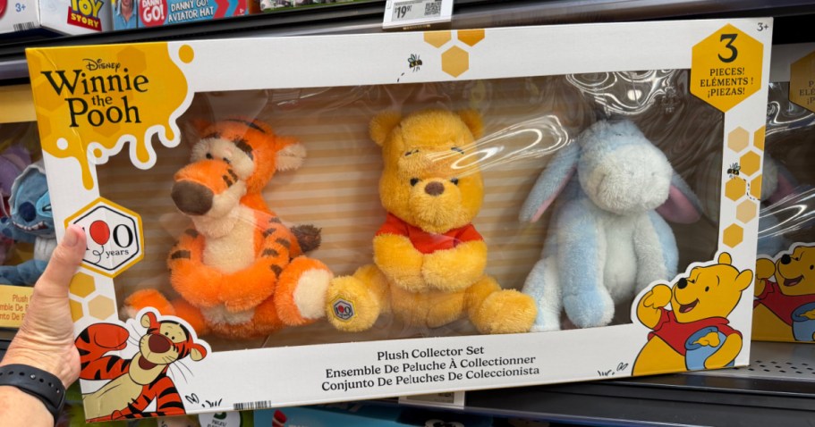 NEW Winnie the Pooh 100th Anniversary Plush Collector Set Just $19.97 on Walmart.com