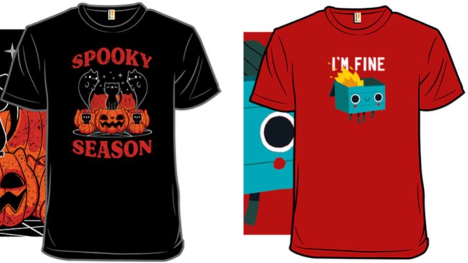 Woot tees in black and red
