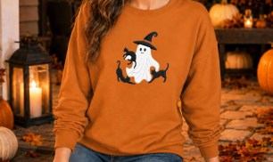 Women’s Embroidered Halloween Sweatshirt Only $9.74 on Amazon (Reg. $30)