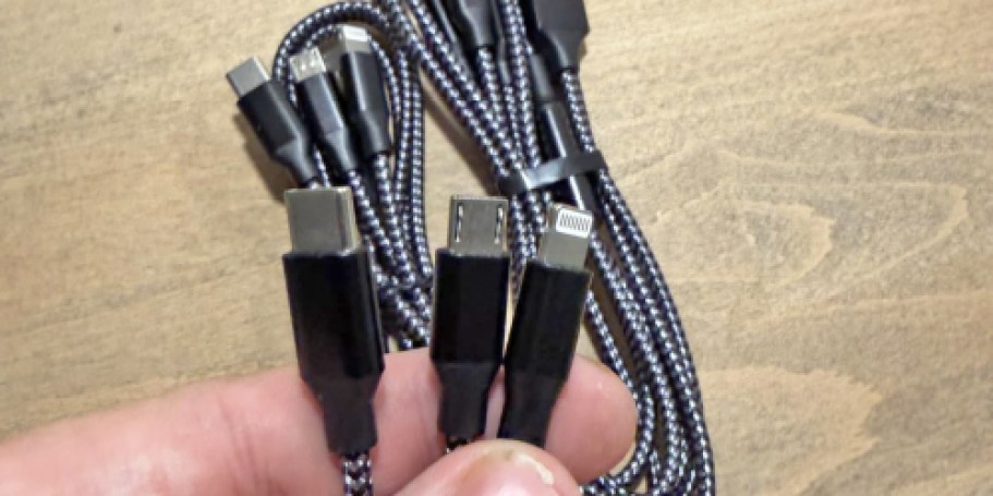 Multi-Charging Cable 3-Pack Just $5.99 on Amazon (Charge 3 Devices w/ ONE Cable!)