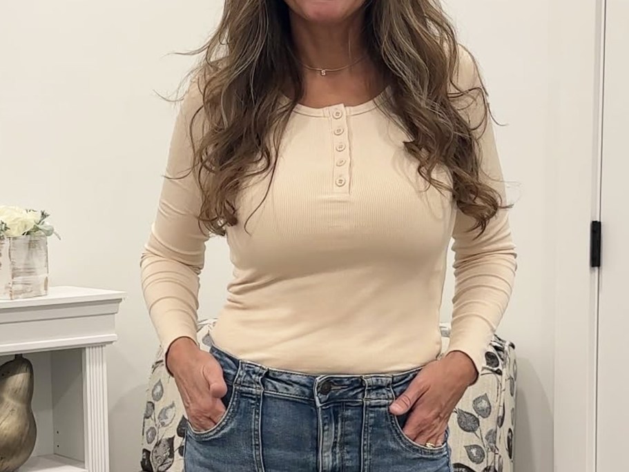 Women’s Long Sleeve Top Only $5.49 on Amazon (Great for Layering)