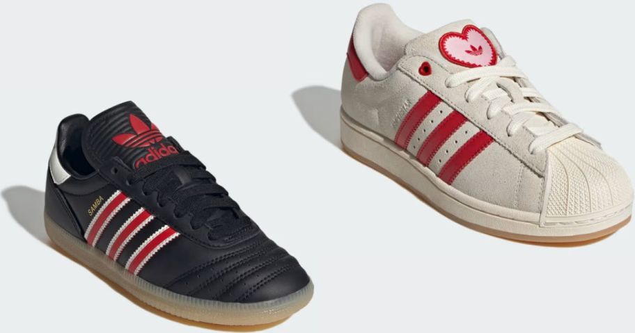 Stock images of two adidas sneaker