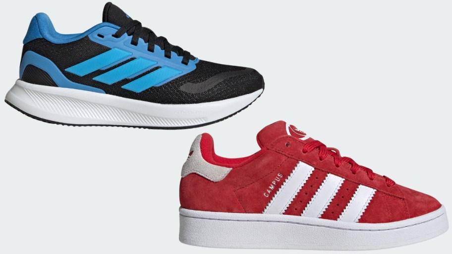 black and red kids shoes