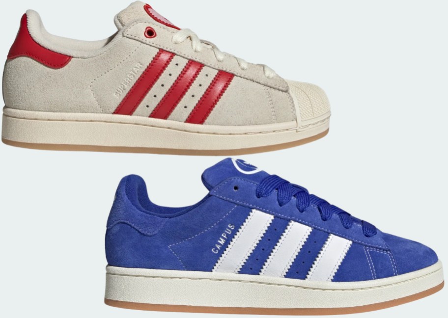 womens and mens suede adidas sneakers