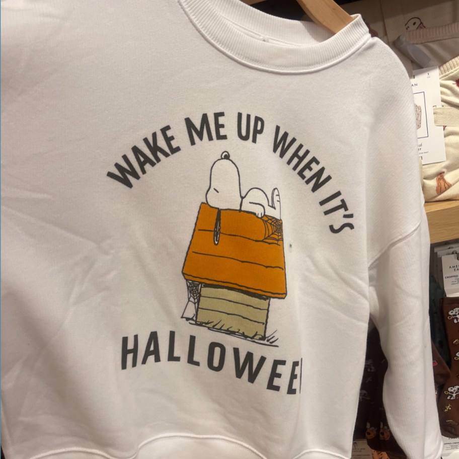 white halloween sweatshirt