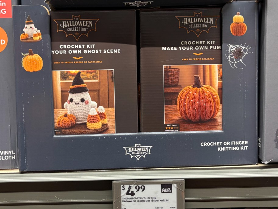 ghost and pumpkin crochet kits 