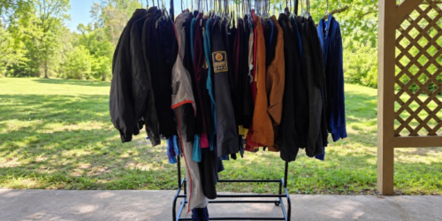 Portable Clothes Rack Just $27.59 Shipped on Amazon (Reg. $46)