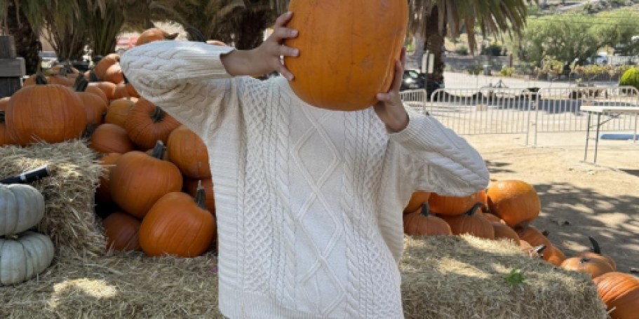 Women’s Oversized Cable Knit Sweaters From $12.59 on Amazon (Reg. $40+)