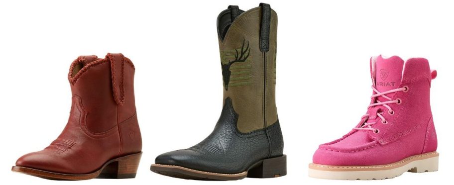 ariat women's, men's, and kids' cowboy boots