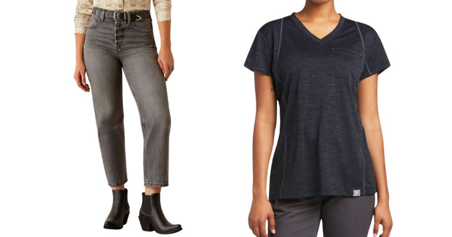 ariat womens jeans and black top
