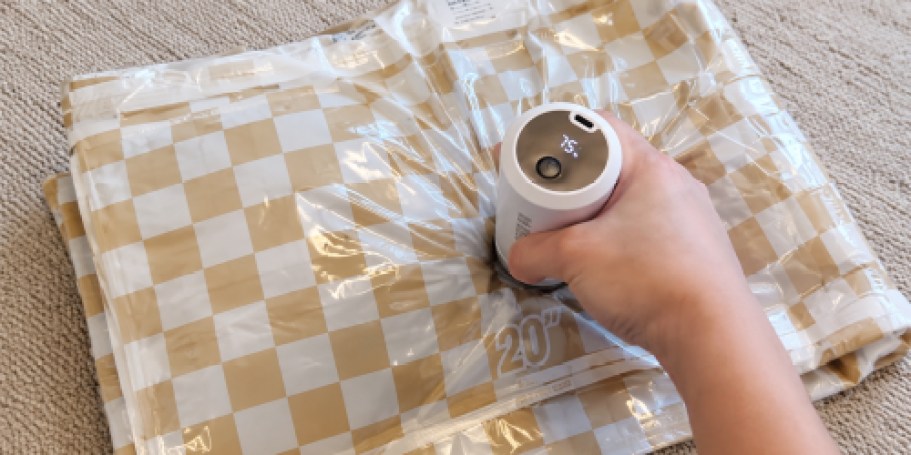 Amazon Travel Must Have: 12 Vacuum Bags + Rechargeable Pump Just $9.99