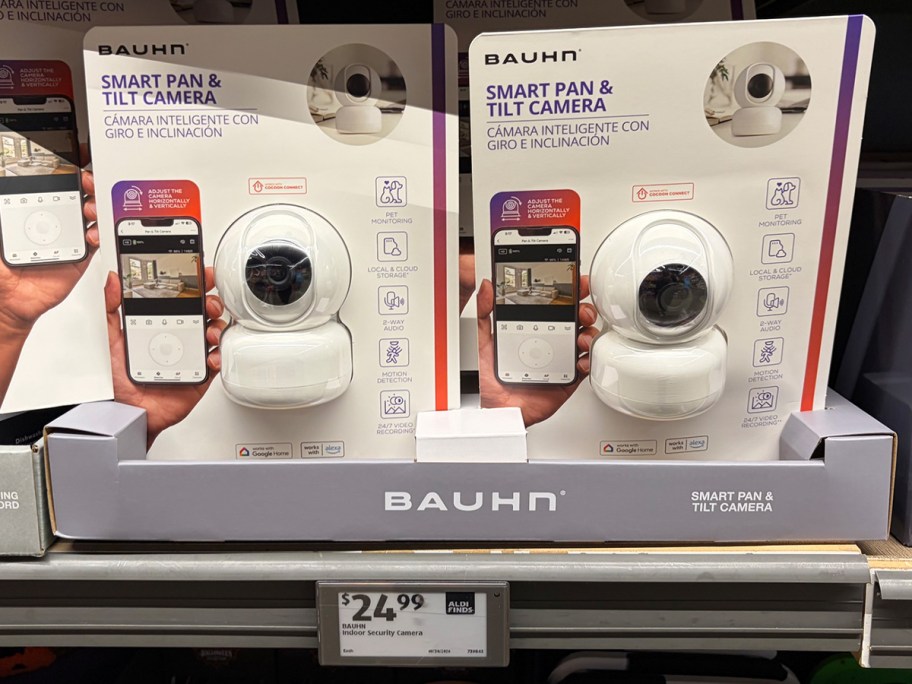 security cameras on shelf 