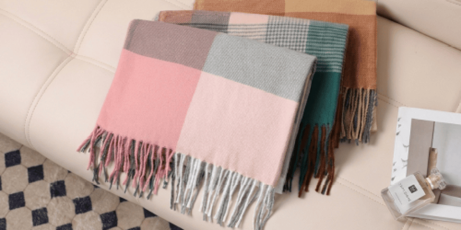Plaid Blanket Scarf Just $5.99 on Amazon (Reg. $14)