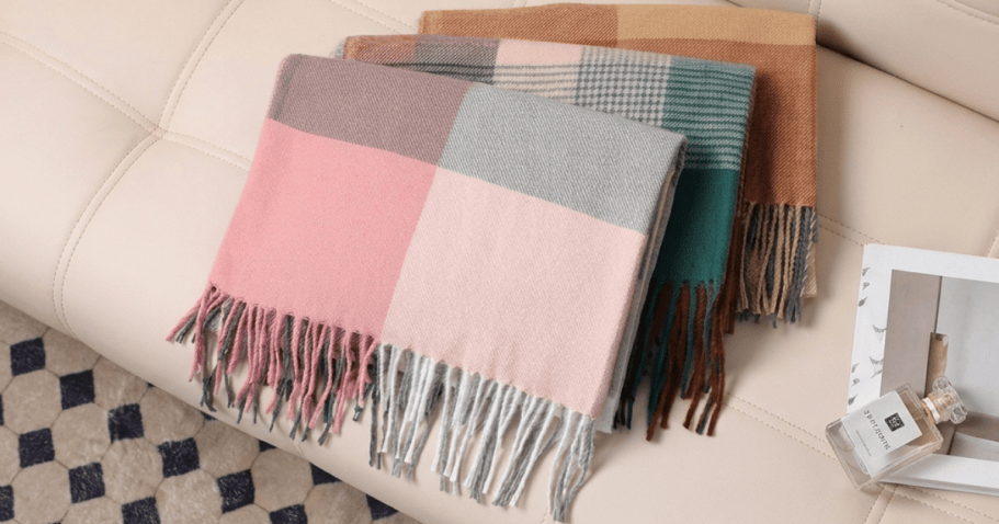 Plaid Blanket Scarf Just $5.99 on Amazon (Reg. $14)