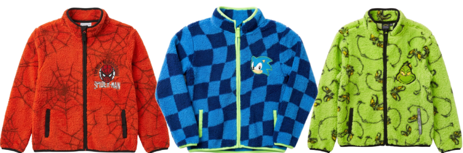 3 boys fleece jackets