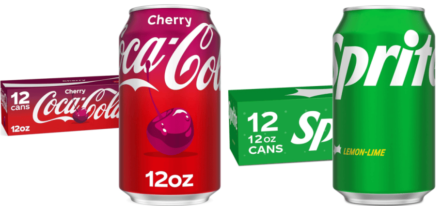 sprite and cherry coke 12-packs