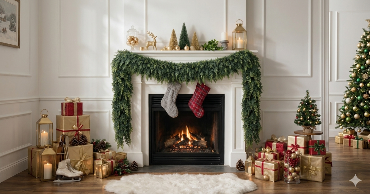 Huge 9′ Cedar Garland Only $26.99 on Amazon