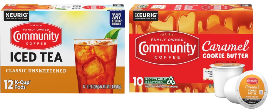 iced tee and caramel pod boxes 