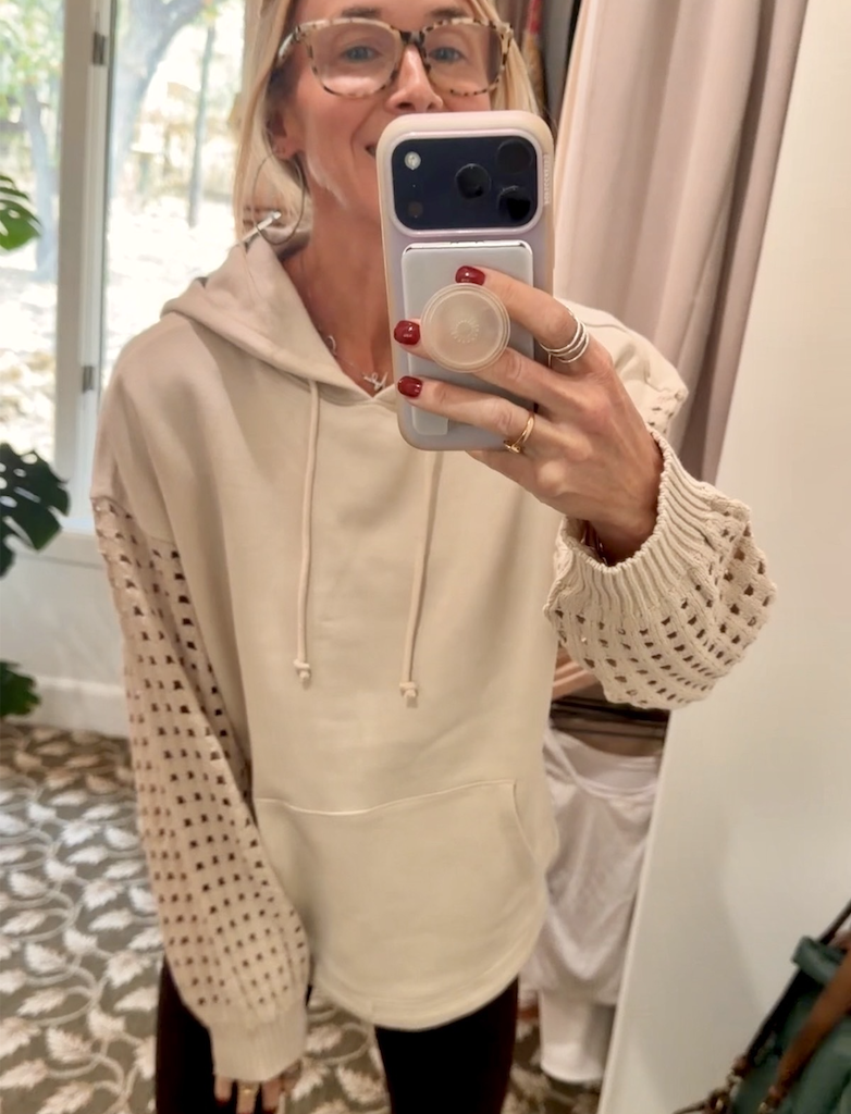 *HOT* Women’s Fleece Hoodie with Crochet Sleeves from $6.78 on Walmart.com