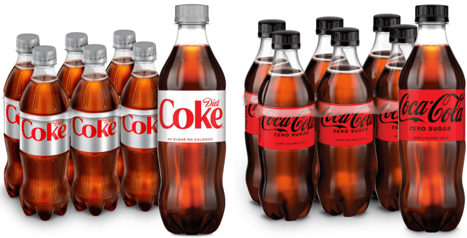 diet coke and cherry coke six-packs