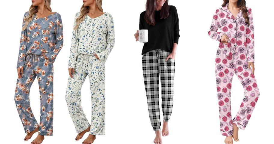 women wearing ekouaer pajama sets