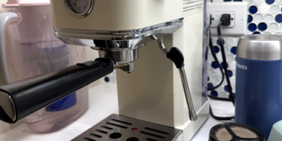 Slim Espresso Machine w/ Milk Frother Just $89.96 Shipped on Amazon (Reg. $140)